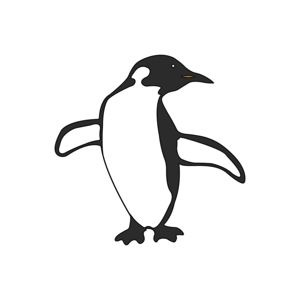 Schwarz-Weiß-Pinguin. Vektor-Illustration. vektor