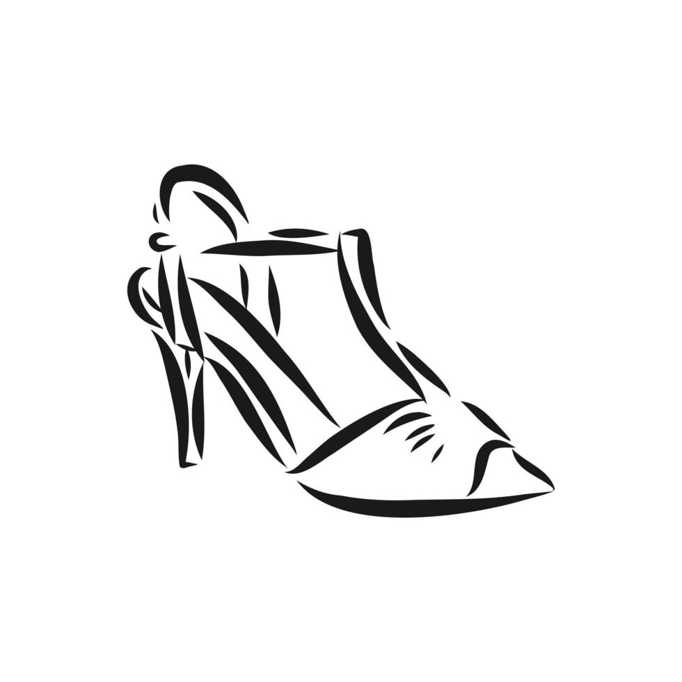 kvinnors sko vektor skiss
