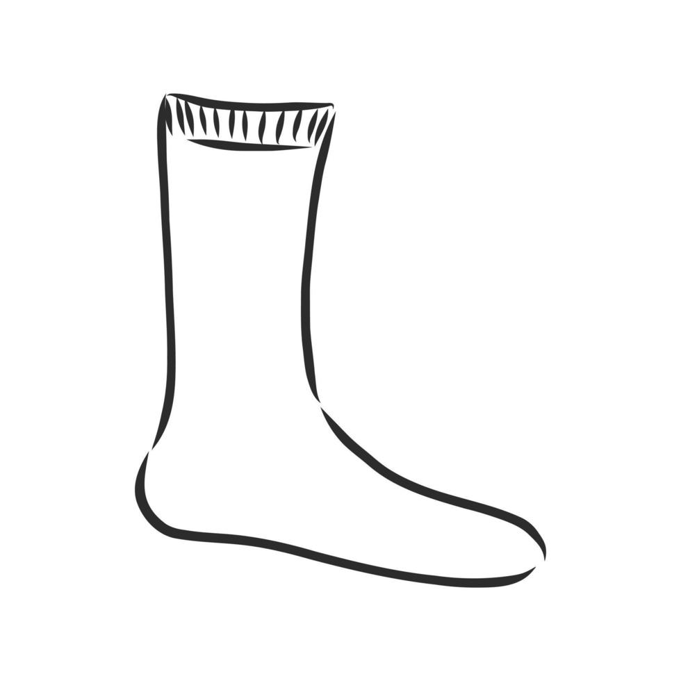 Socken-Vektorskizze vektor