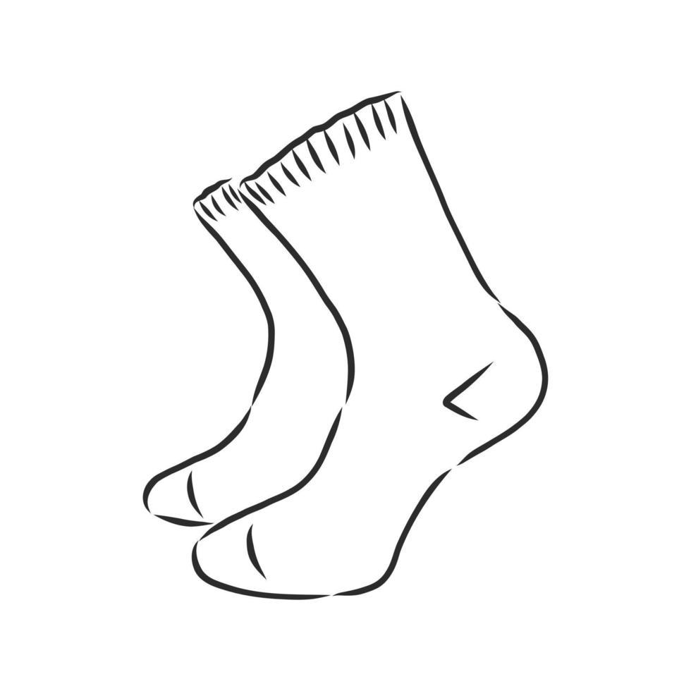 Vektorskizze Socken vektor