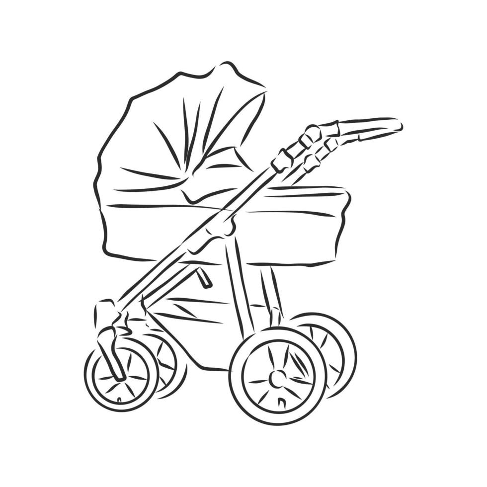 Kinderwagen-Vektorskizze vektor