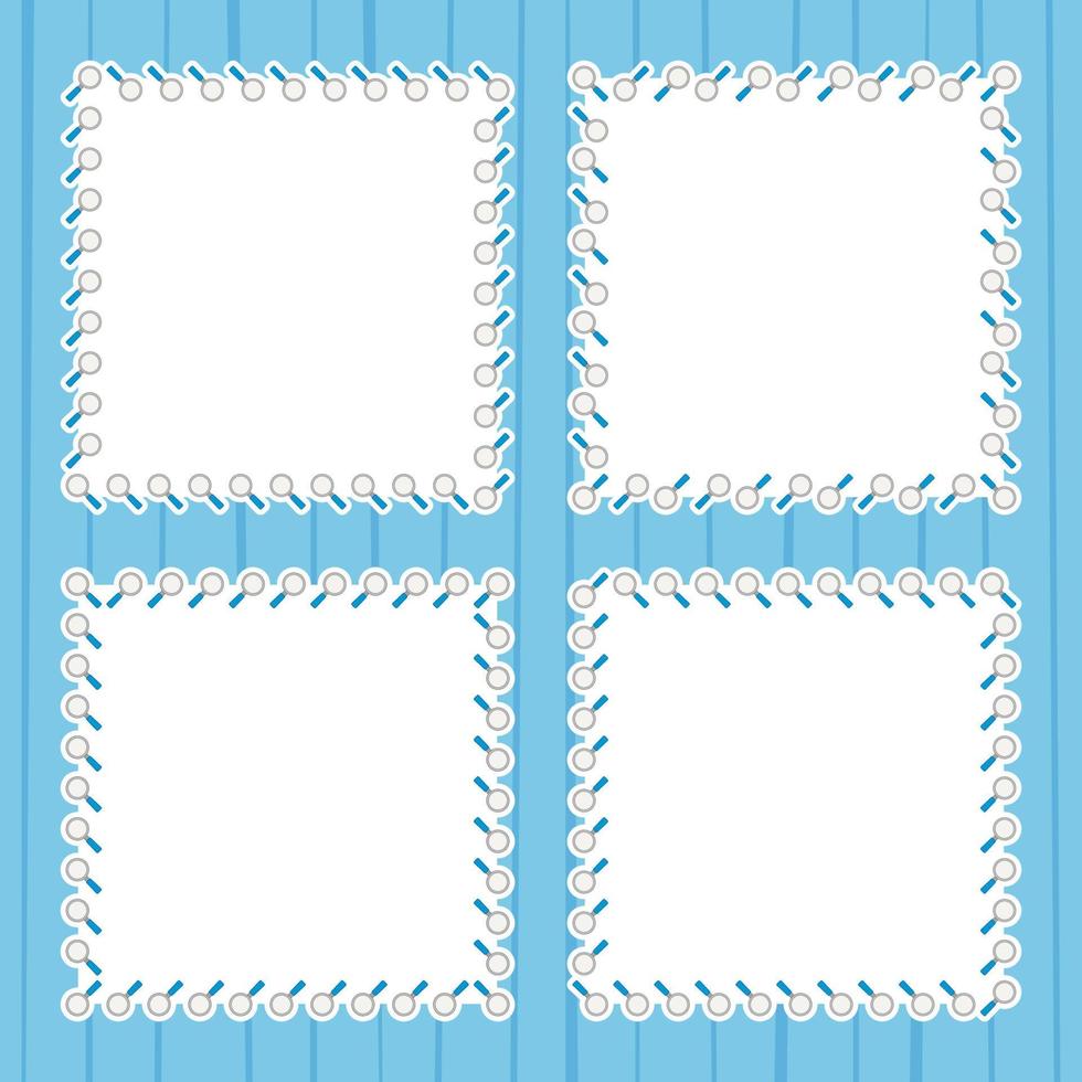 Rahmen mit Lupe für Banner, Poster und Grußkarten vektor