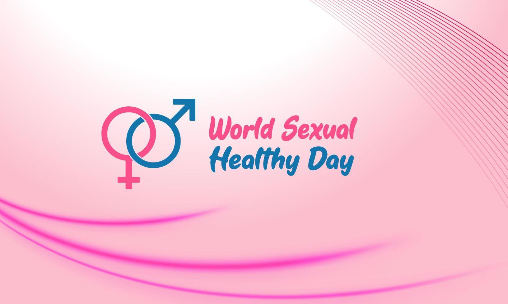 världens sexuella hälsa dag design banner med kön ikoner vektor