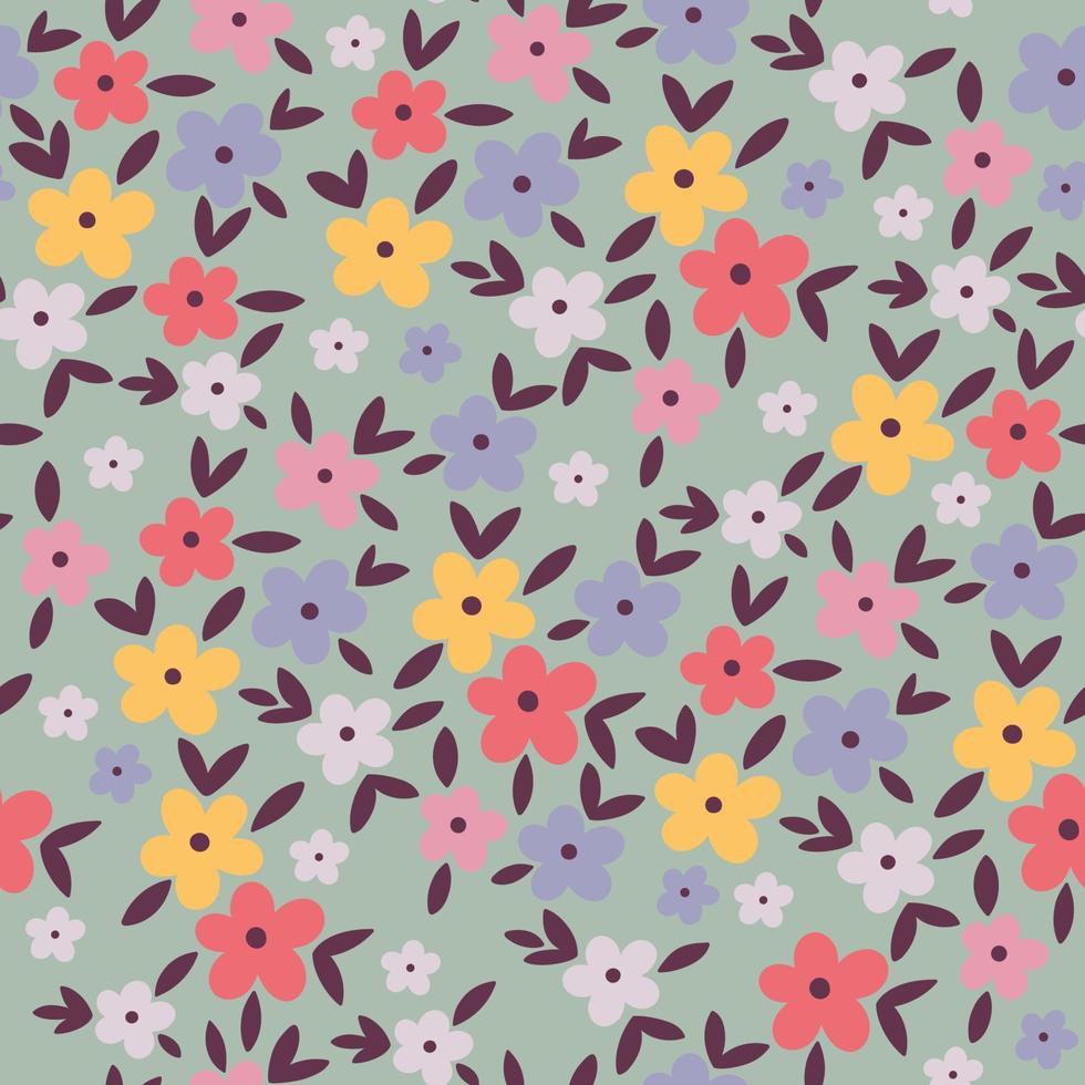 enkla sömlösa mönster med blommor. vektorgrafik. vektor