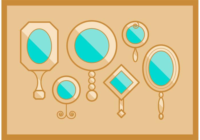 Vintage Hand Mirror Vectors