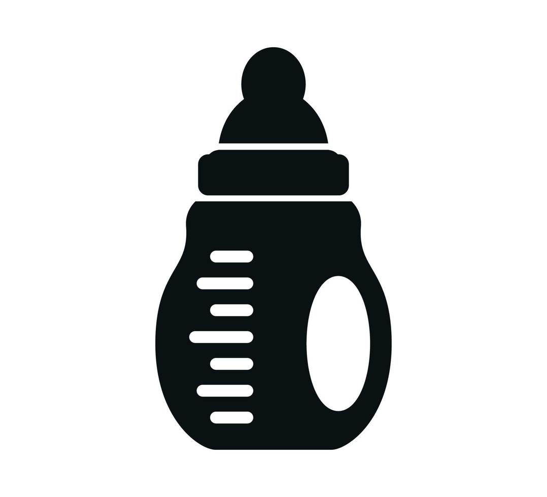 Flache Artdesignillustration der Babyflaschenikone vektor