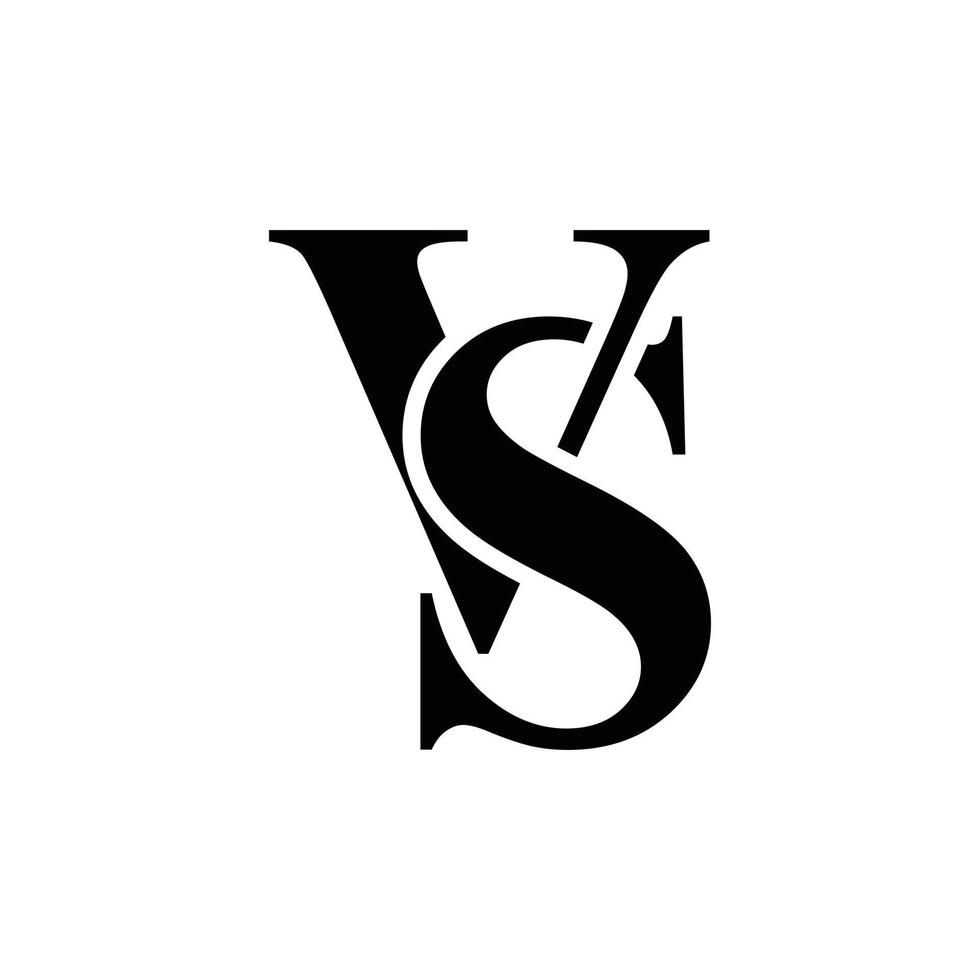 vs oder sv anfangsbuchstabe logo design vektor