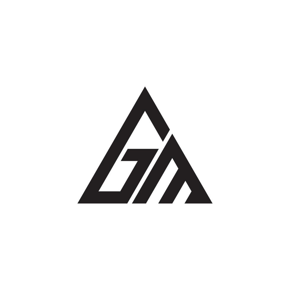 gm eller mg första bokstaven logotyp design vektor