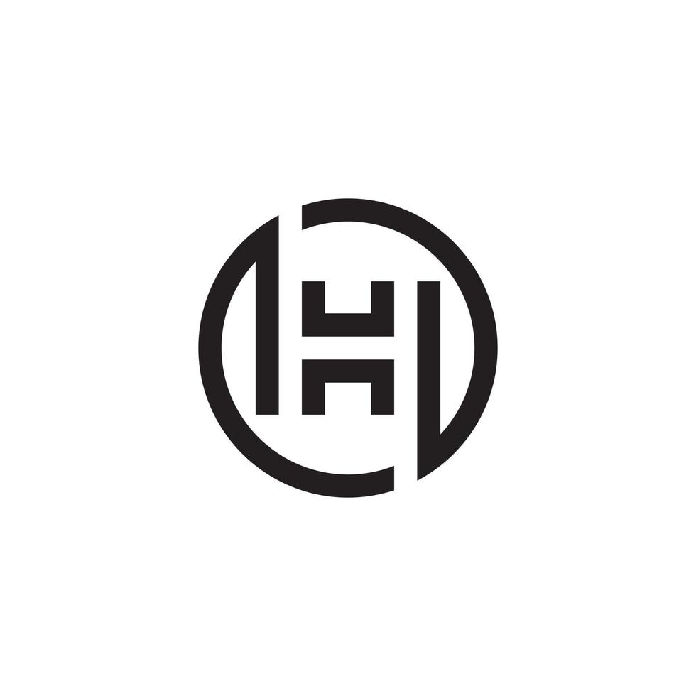 h oder hh anfangsbuchstabe logo designkonzept. vektor