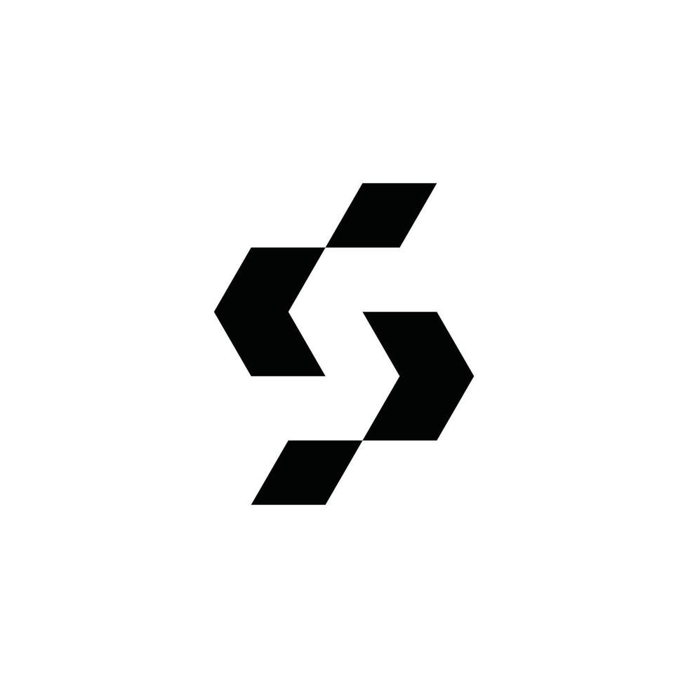 ss eller s första bokstaven logotyp design vektor