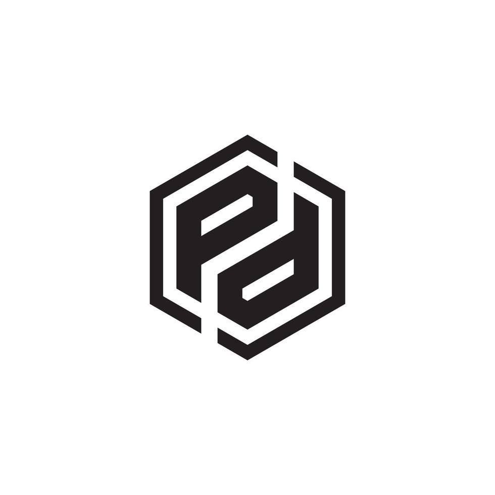 pd- oder dp-Brief-Logo-Design-Vorlagenvektor vektor