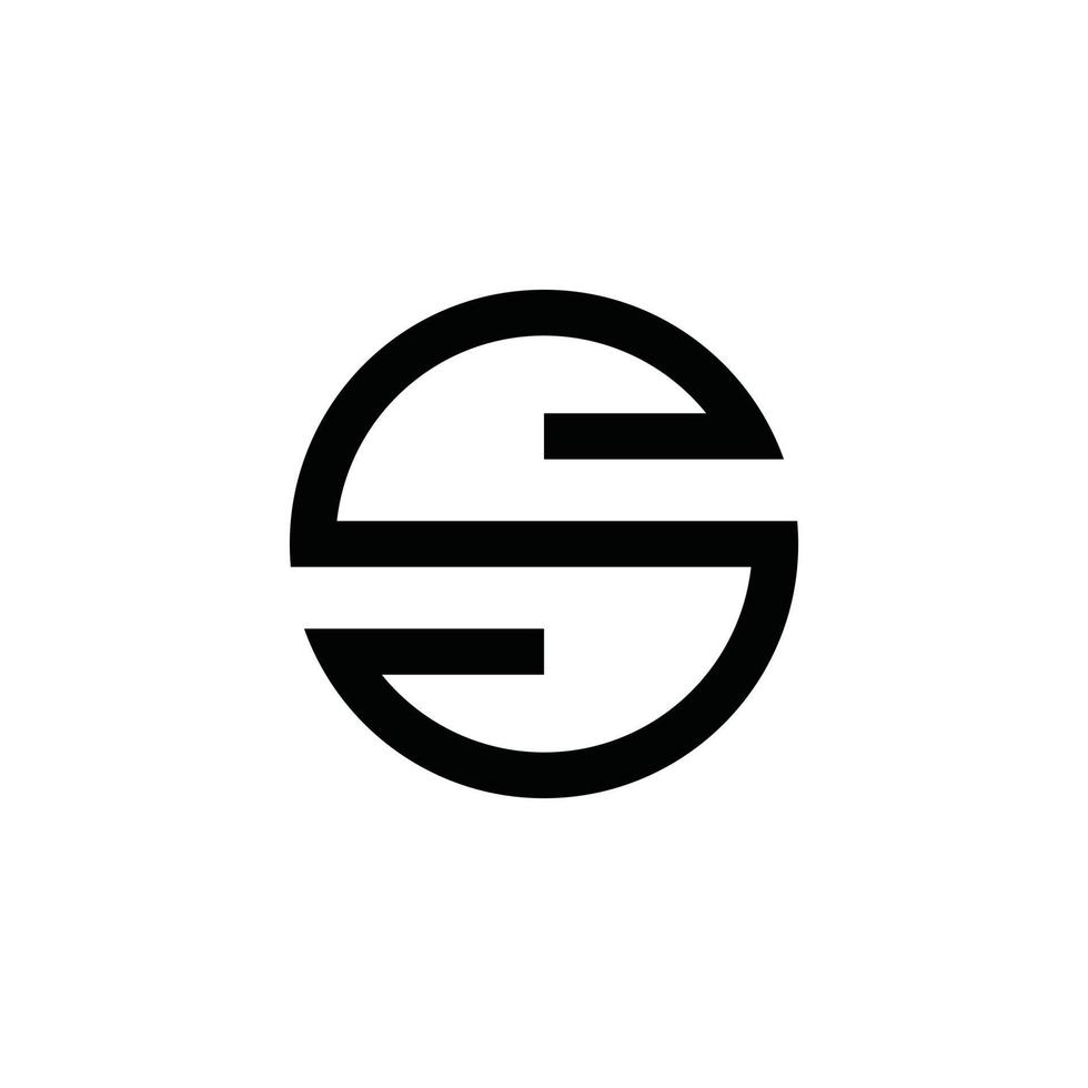 ss eller s första bokstaven logotyp design vektor