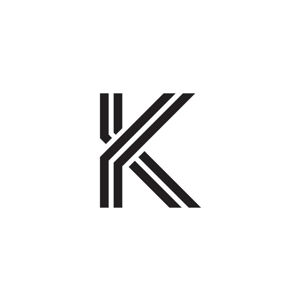 anfängliches k-Buchstaben-Logo-Design-Vektorkonzept. vektor