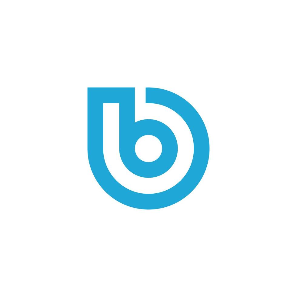 Anfangsbuchstabe b Logo Design Vektorkonzept vektor