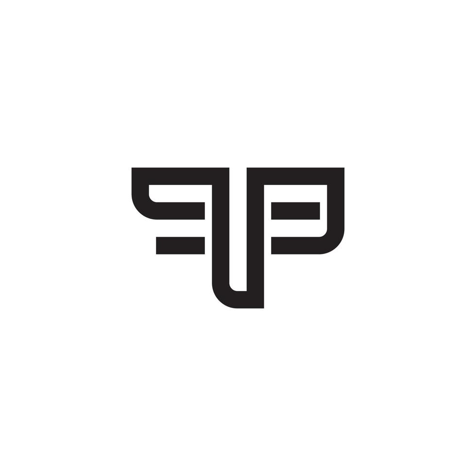 tp eller pt brev logotyp design mall vektor. vektor