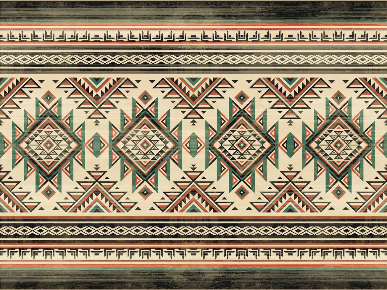 geometrisches ethnisches Muster nahtlose Farbe orientalisch. nahtloses Muster. design für stoff, vorhang, hintergrund, teppich, tapeten, kleidung, verpackung, batik, stoff, vektorillustration vektor