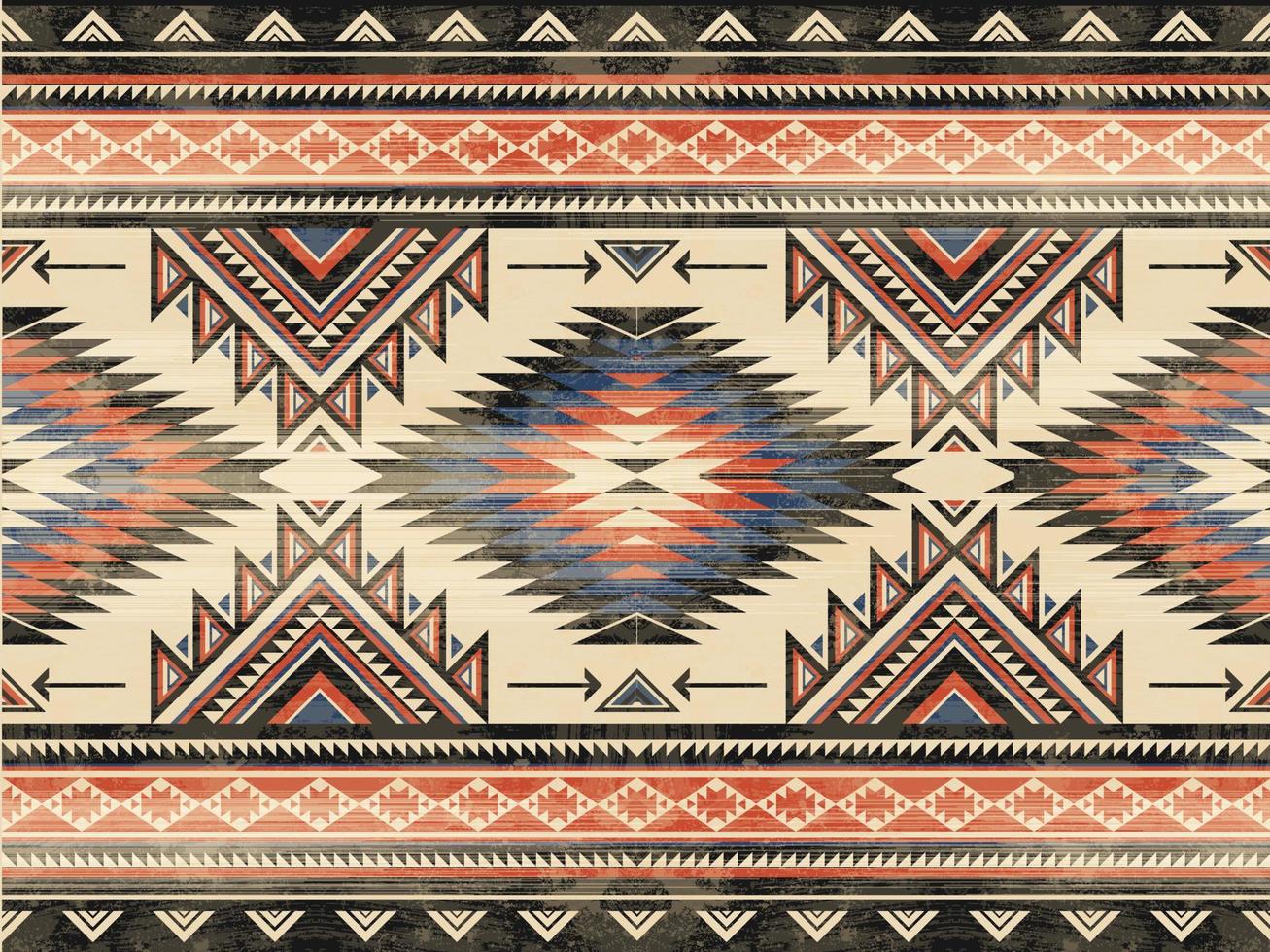 geometrisches ethnisches Muster nahtlose Farbe orientalisch. nahtloses Muster. design für stoff, vorhang, hintergrund, teppich, tapeten, kleidung, verpackung, batik, stoff, vektorillustration vektor