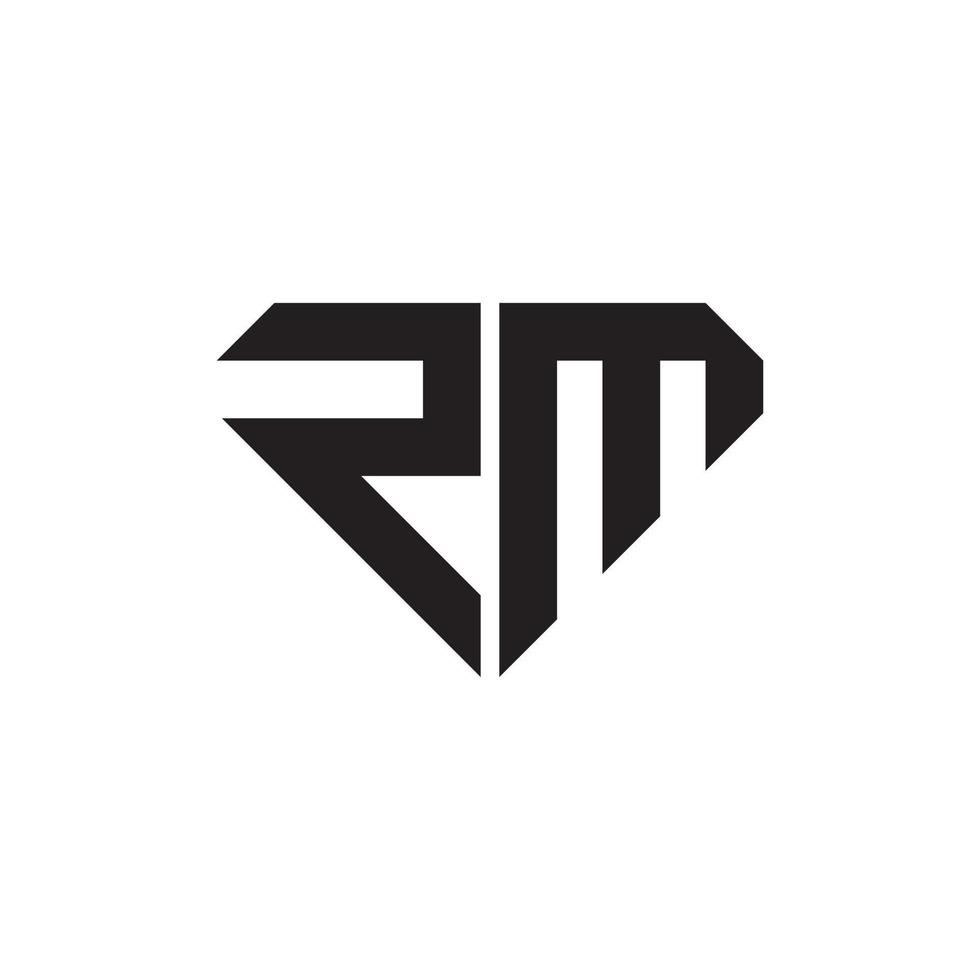 rm oder mr anfangsbuchstabe logo design vektor