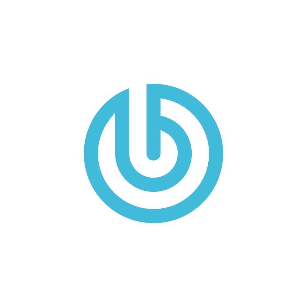 b eller bb första bokstaven logotyp designkoncept vektor