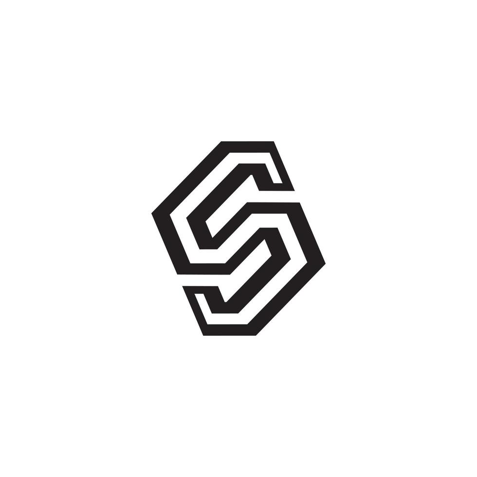 s oder ss anfangsbuchstabe logo design vektor. vektor