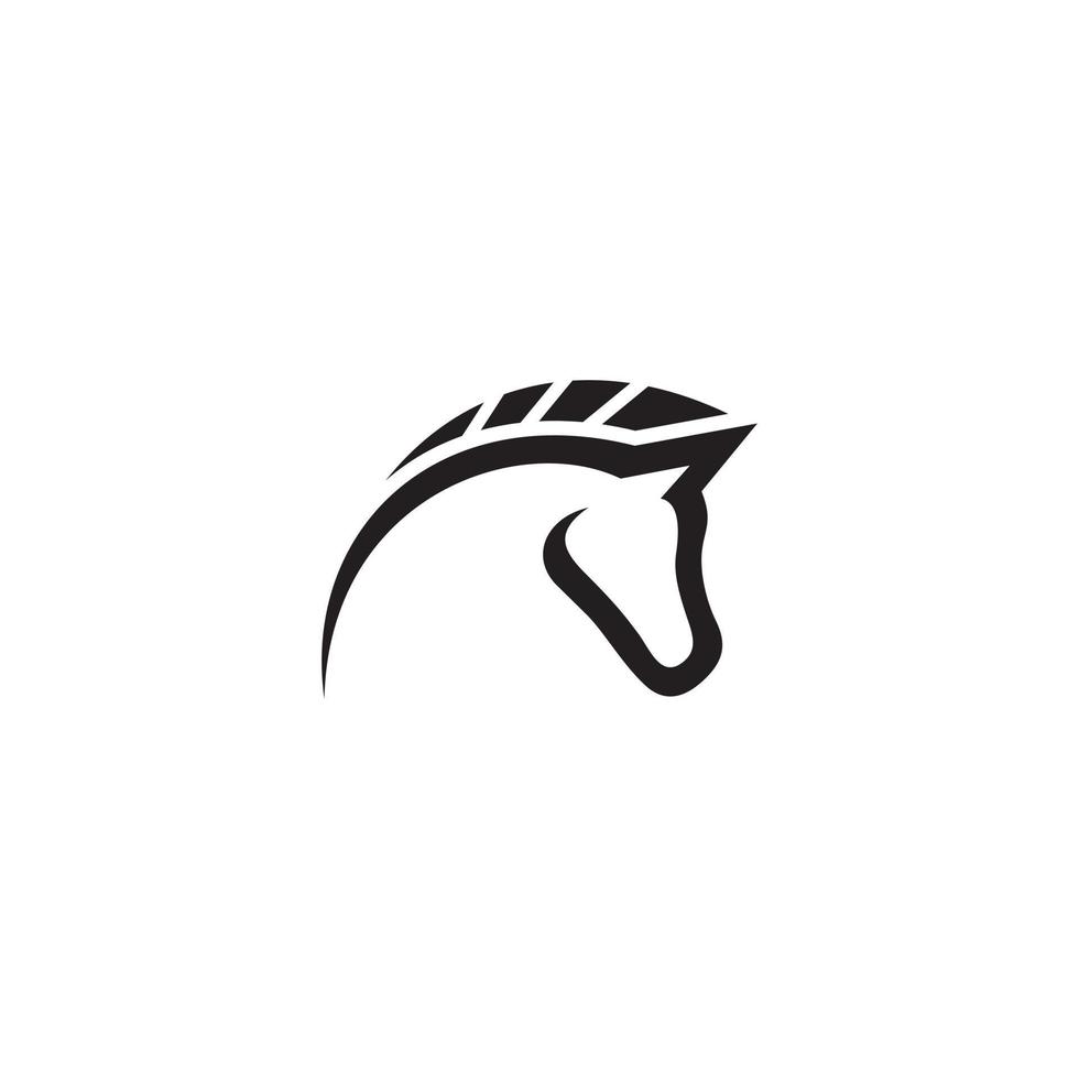 huvud häst vektor logotyp designkoncept.