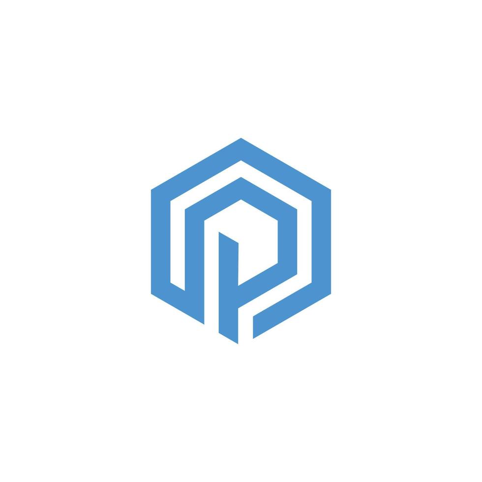 p eller pp bokstav logotyp design mall vektor