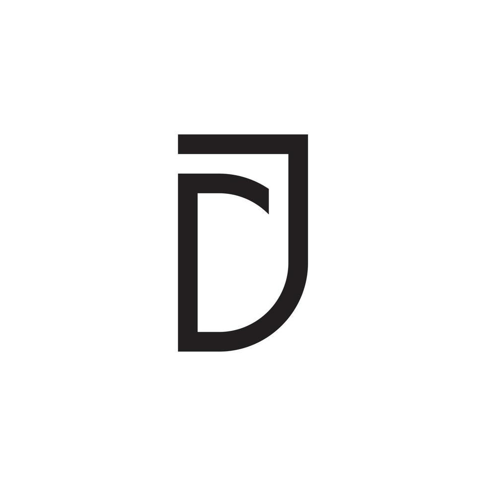 jd oder dj anfangsbuchstabe logo designvorlage. vektor
