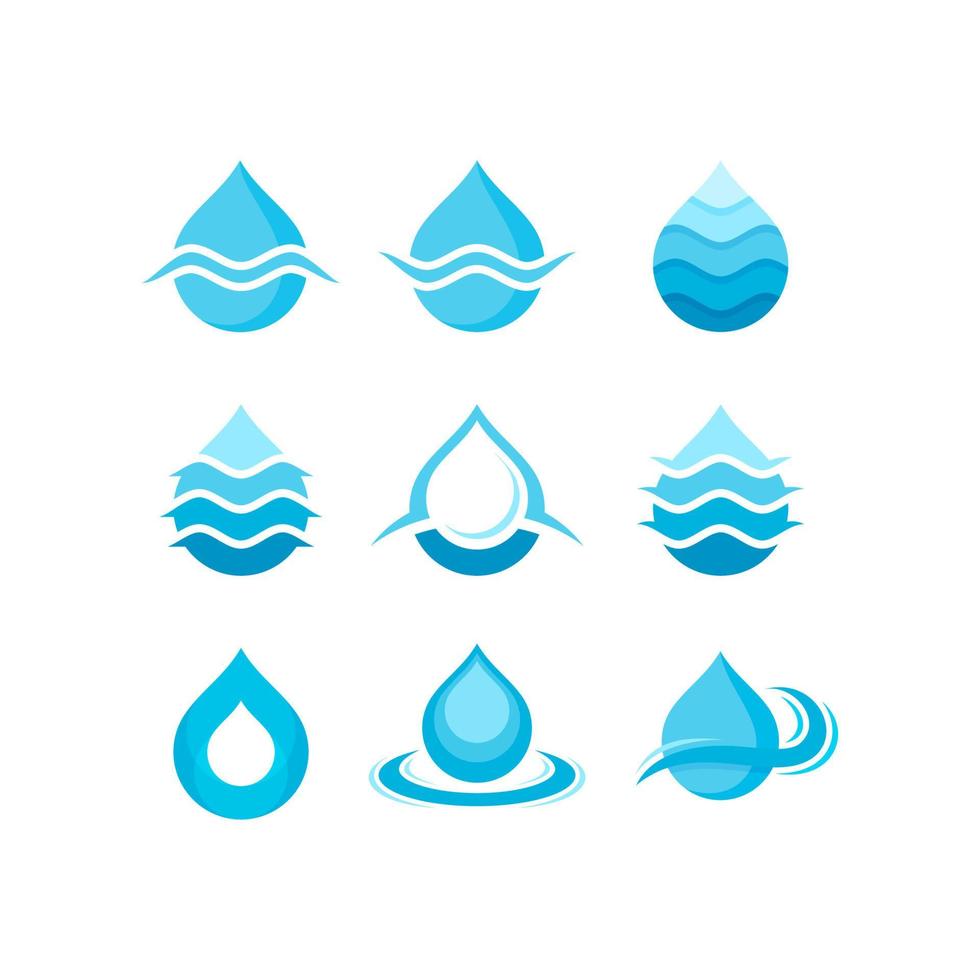 Vektorgrafik-Set von Wasser-Logo-Design-Vorlage vektor