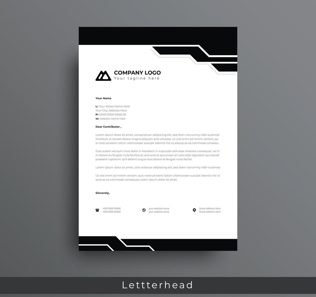 modern kreativ och ren affärsstil brevpappersdesign av ditt företags projektdesign. inställd på att skriva ut med vektorillustration. paket med brevpapper för företag. vektor