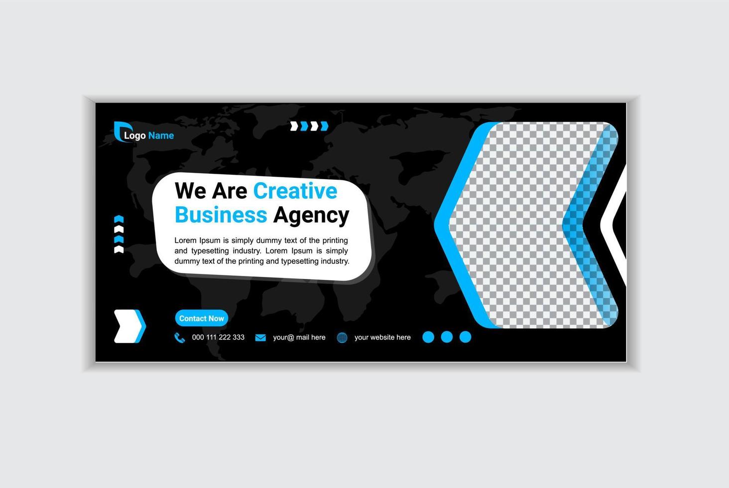 kreativa företagsföretag webbbanner design och målsida sociala medier omslag eller miniatyrbildsmall vektor
