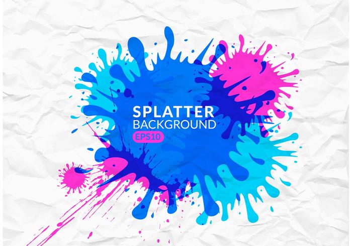 Gratis Färgrik Splatter Vector Bakgrund