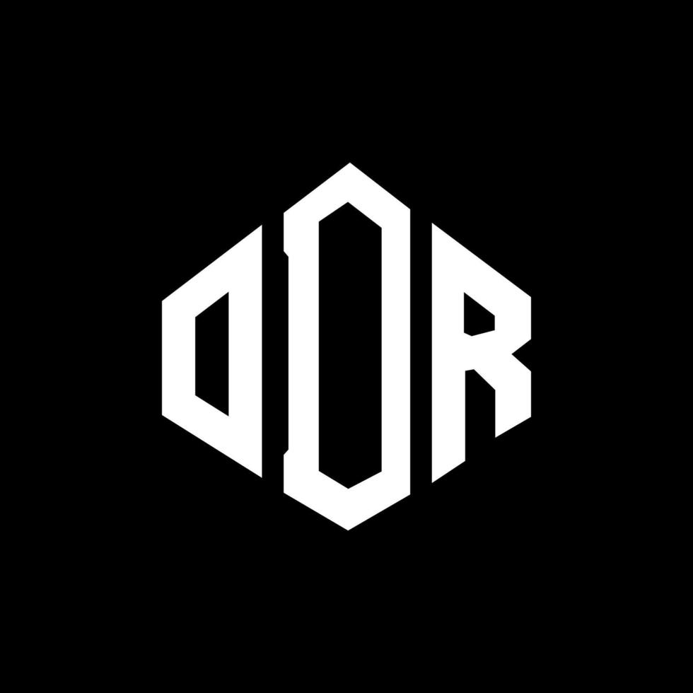 odr-Buchstaben-Logo-Design mit Polygonform. odr Polygon- und Würfelform-Logo-Design. odr Sechseck-Vektor-Logo-Vorlage in weißen und schwarzen Farben. odr monogramm, geschäfts- und immobilienlogo. vektor