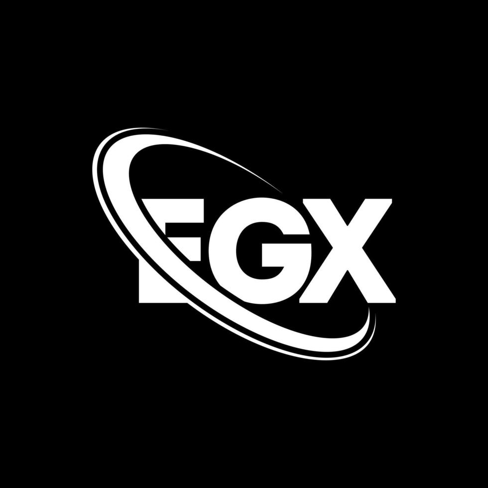 egx logotyp. ex brev. egx bokstavslogotypdesign. initialer egx logotyp länkad med cirkel och versaler monogram logotyp. egx typografi för teknik, företag och fastighetsmärke. vektor