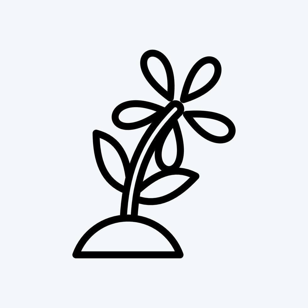 ikon trädgårdsarbete. lämplig för utbildning symbol. linjestil. enkel design redigerbar. designmall vektor. enkel illustration vektor