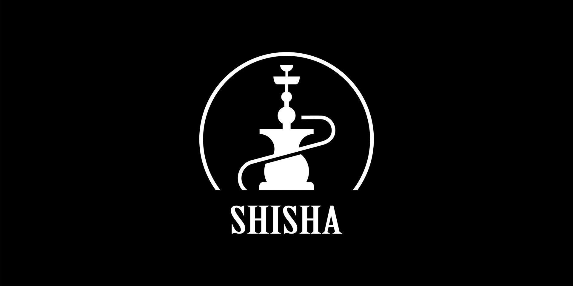 Shisha-Logo-Design einfach für Branding vektor