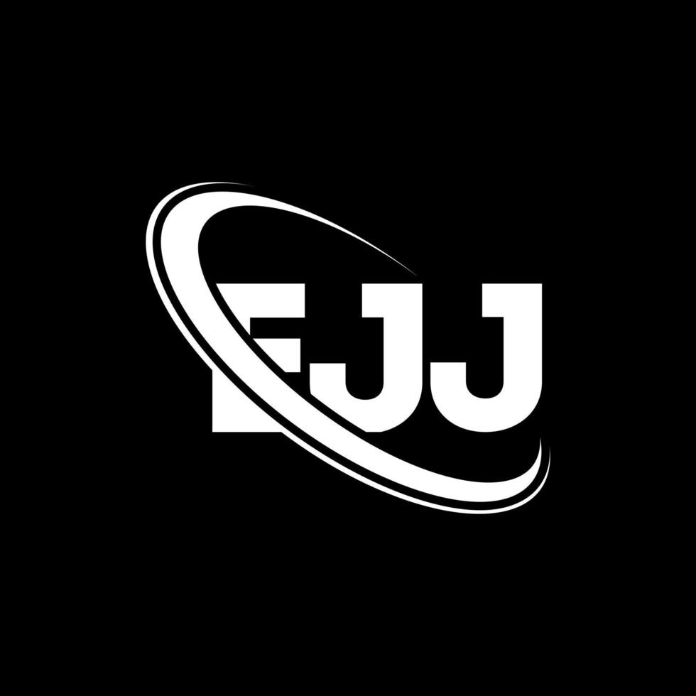 ejj-Logo. ejj brief. ejj-Buchstaben-Logo-Design. Initialen ejj-Logo verbunden mit Kreis und Monogramm-Logo in Großbuchstaben. ejj-Typografie für Technologie-, Geschäfts- und Immobilienmarke. vektor