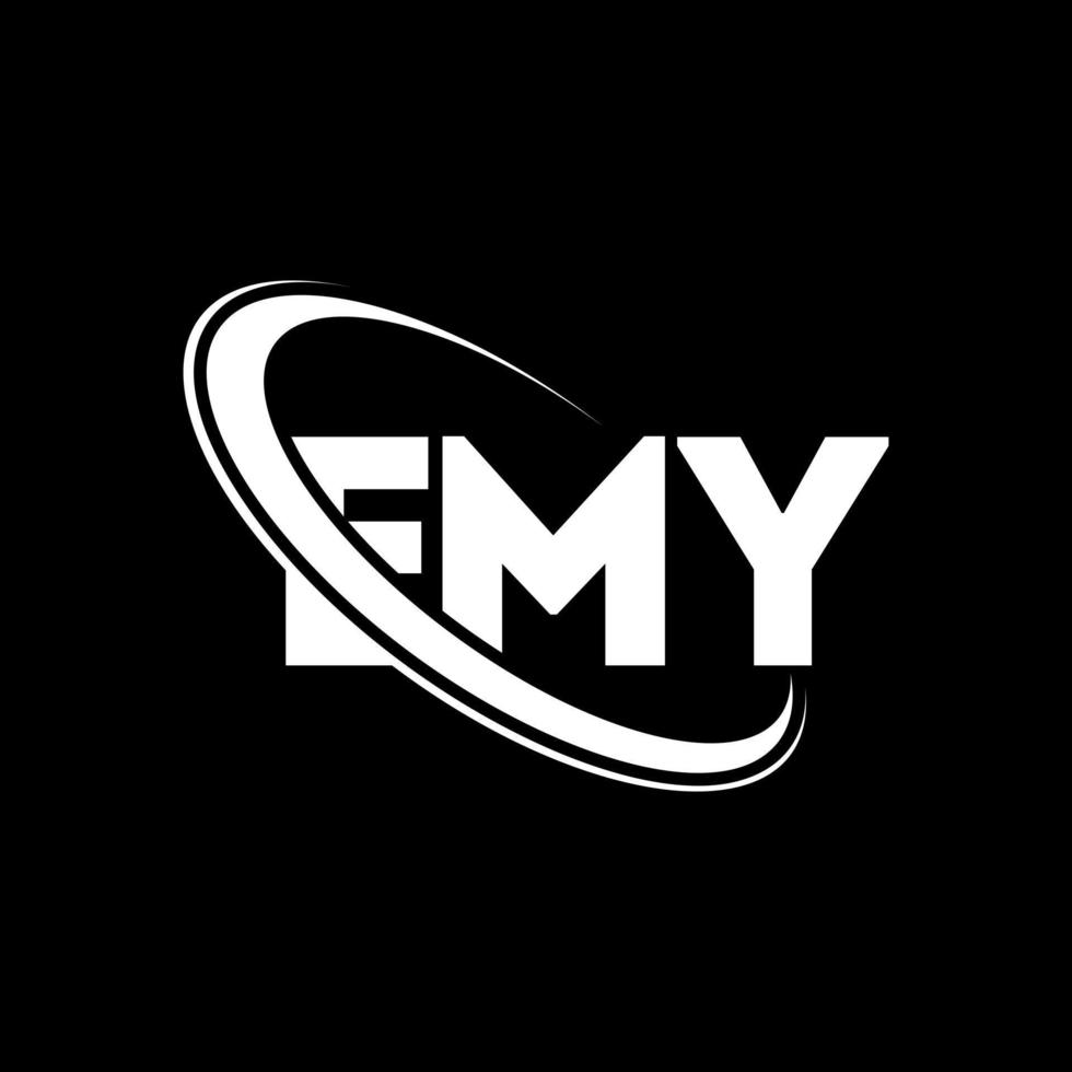 emy logotyp. emy brev. emy letter logotyp design. initialer emy logotyp länkad med cirkel och versaler monogram logotyp. emy typografi för teknik, företag och fastighetsmärke. vektor