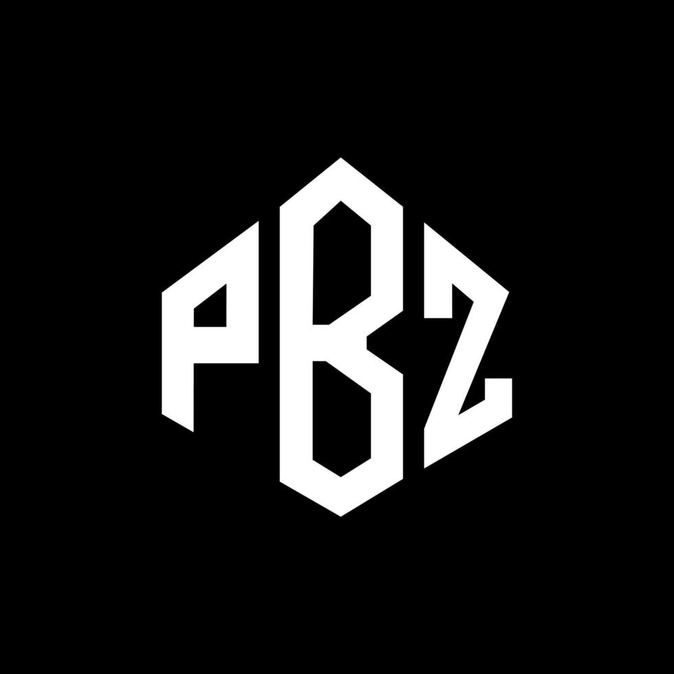 pbz bokstavslogotypdesign med polygonform. pbz polygon och kubform logotypdesign. pbz hexagon vektor logotyp mall vita och svarta färger. pbz monogram, affärs- och fastighetslogotyp.