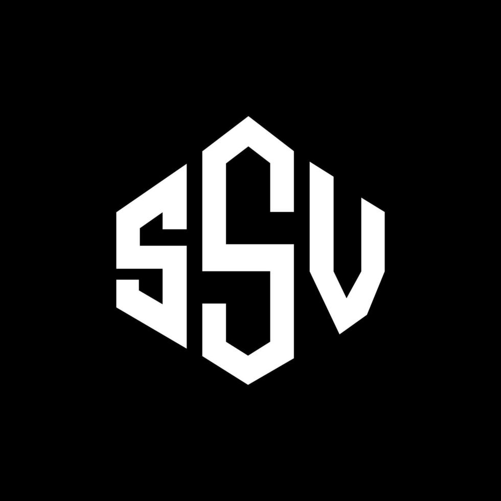 ssv bokstavslogotypdesign med polygonform. ssv polygon och kubform logotypdesign. ssv hexagon vektor logotyp mall vita och svarta färger. ssv monogram, företags- och fastighetslogotyp.