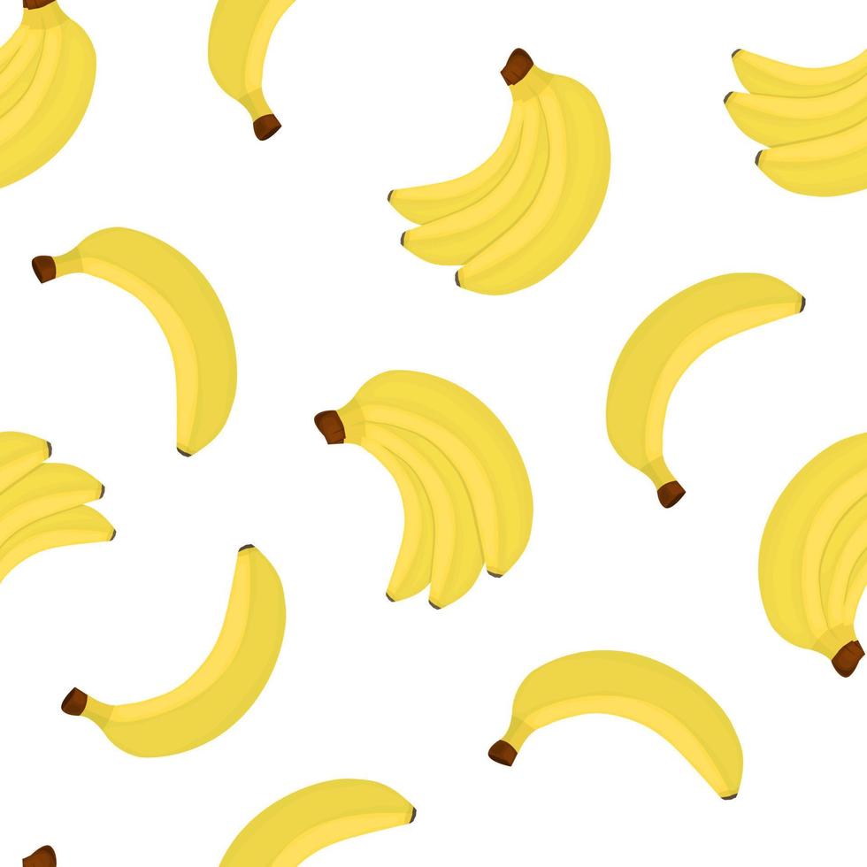 Bananen auf einem weißen Hintergrund Vektor nahtlose Muster