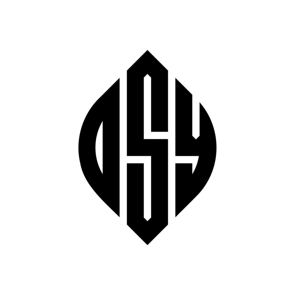 osy-Kreis-Buchstaben-Logo-Design mit Kreis- und Ellipsenform. osy ellipsenbuchstaben mit typografischem stil. Die drei Initialen bilden ein Kreislogo. Osy-Kreis-Emblem abstrakter Monogramm-Buchstaben-Markierungsvektor. vektor