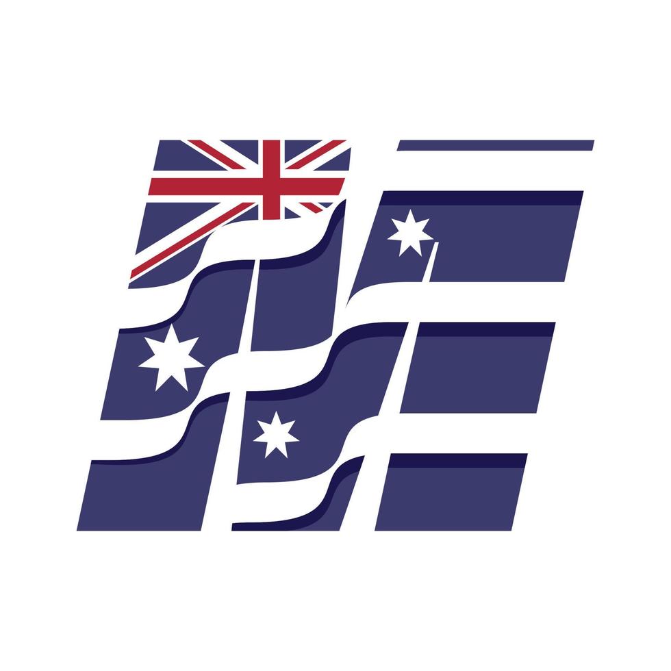Flagge des australischen Alphabets m vektor