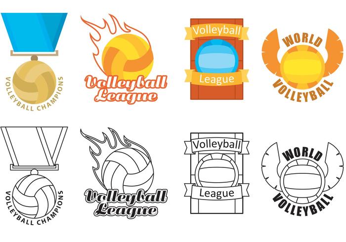 Volleyboll Logo Vektorer