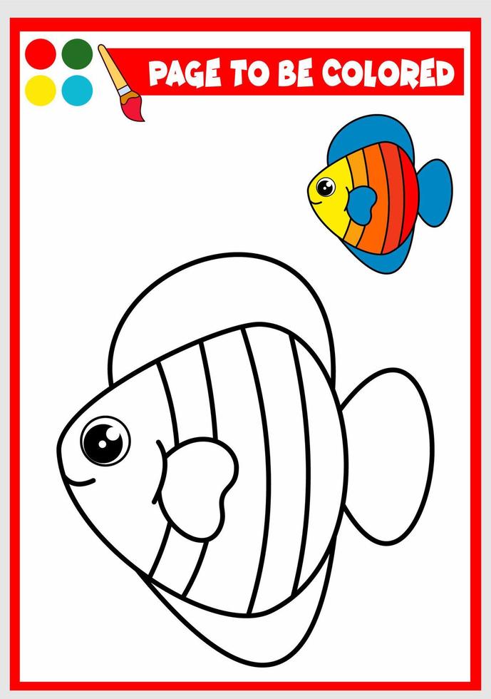 Malbuch für Kinder. Fische vektor