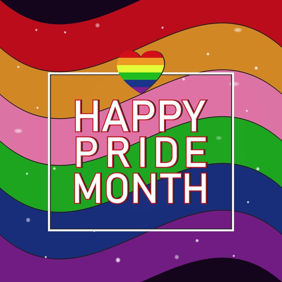happy pride månad vektor. firande av stolthet. fira hbtq pride-månaden. internationella dagen. vektor