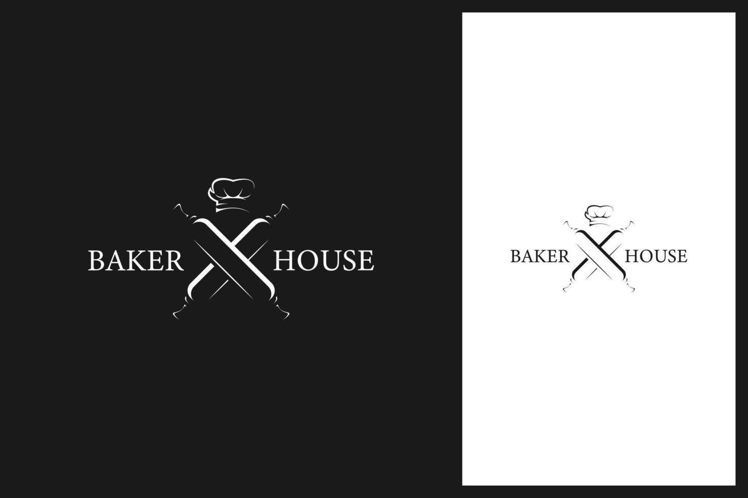 Silhouette-Bäckerei-Logo-Design-Vektor vektor