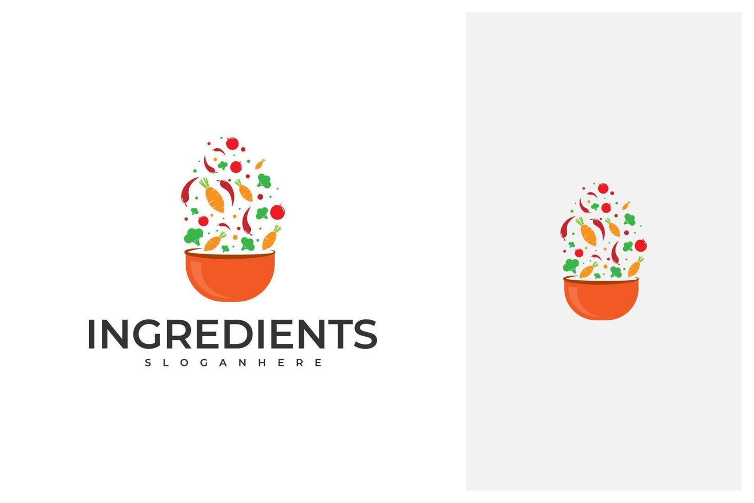 Bio-Frischkost, Gemüse-Obst-Vektor-Logo-Design vektor