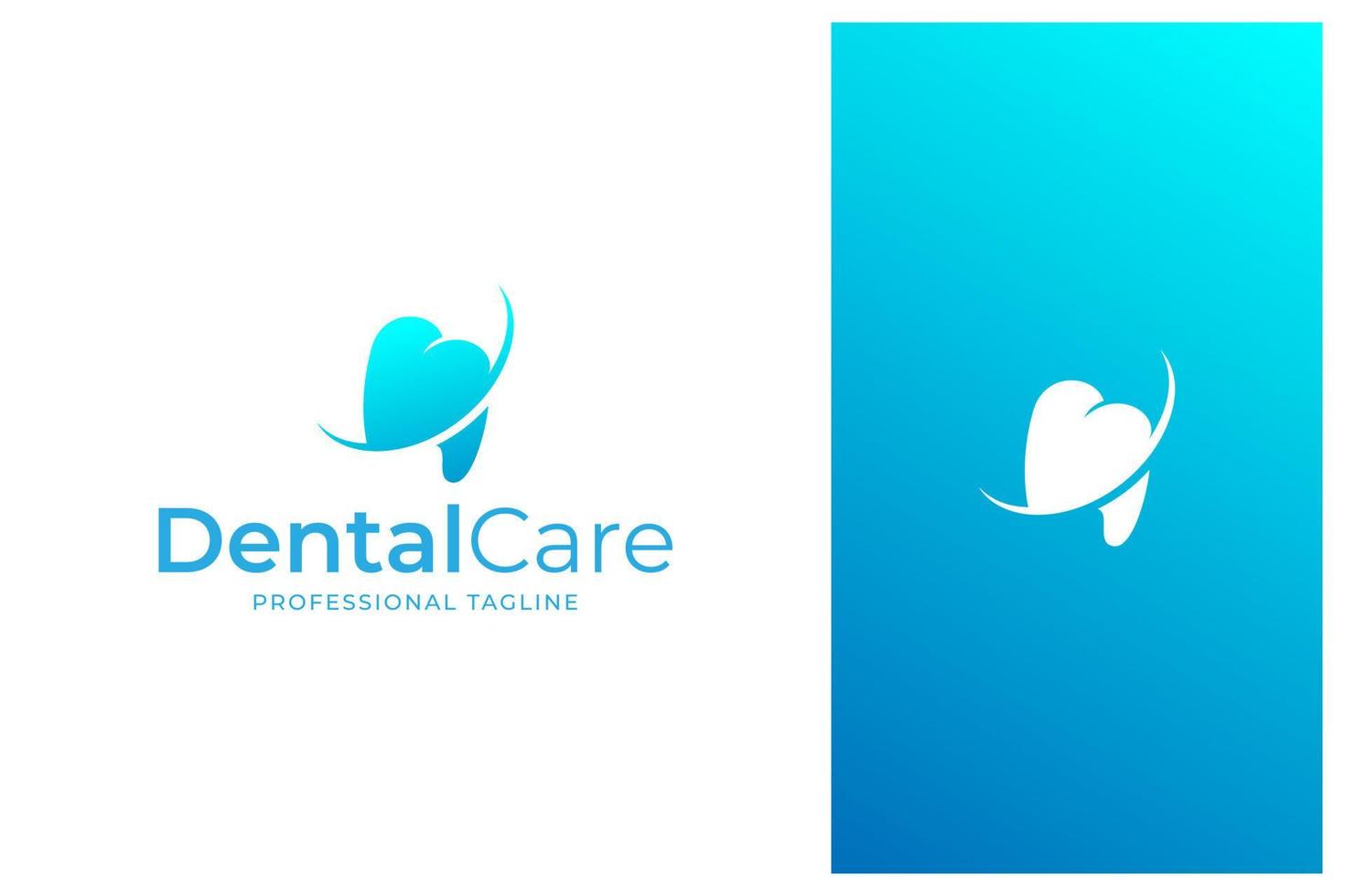 hjärta och tänder logotyp, tandvård, tandklinik vektor logotyp design