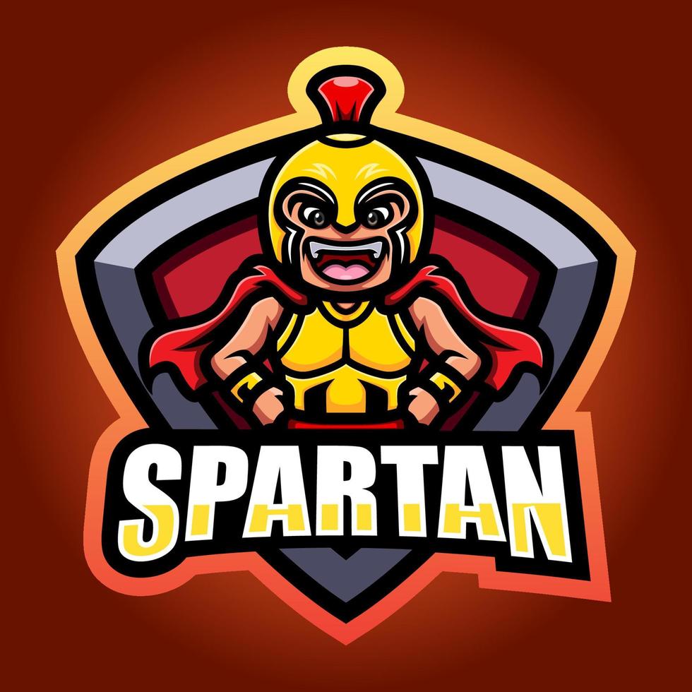 spartansk krigare maskot design vektor