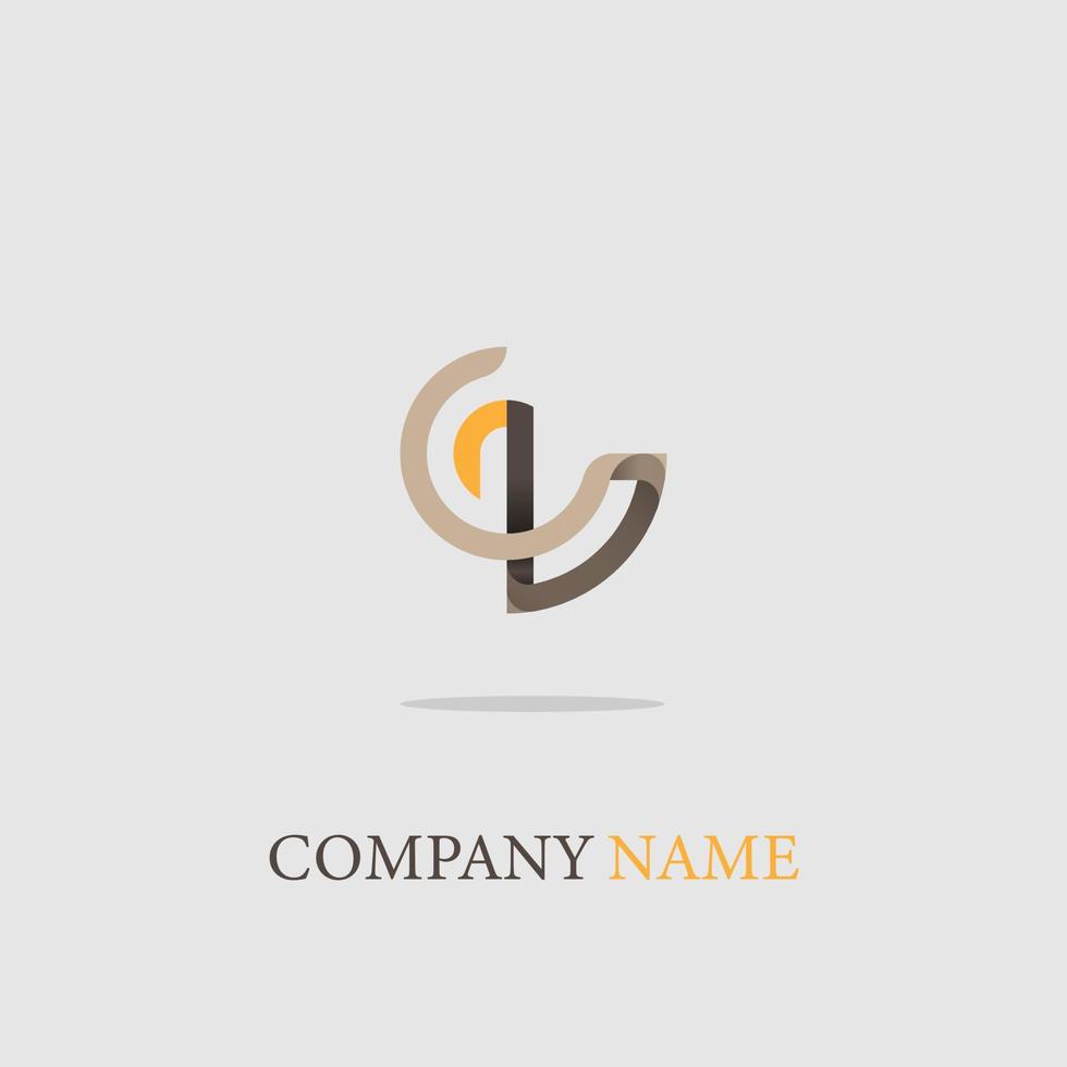 logotyp ikon design bokstaven d gås form brun färg enkel elegant trendig lyx, vektor eps 10